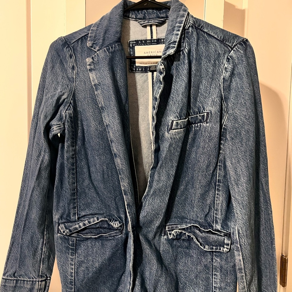 American Eagle Denim Blazer